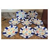 S2 - EIGHT HAND-PAINTED PLATES (K46)
