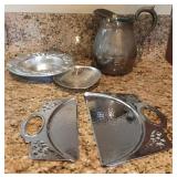S2 - VINTAGE PITCHER, WILTON ARMETALE DISHES, MORE