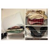 S2 - WIRE BASKETS WITH CONTENTS, PILLOW, MORE