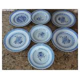 S2 - SEVEN PIECES BLUE & WHITE WARE BOWLS (K30)