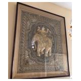 S2 - VINTAGE THAI TAPESTRY ARTWORK FRAMED 40X35"
