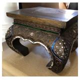 S2 - VINTAGE ASIAN EMBELLISHED TEMPLE TABLE (L47)