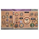 11 - LOT OF COLLECTIBLE PATCHES ON CORKBOARDS