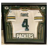 11 - FAVRE #4 PACKERS SIGNED JERSEY FRAMED (B149)