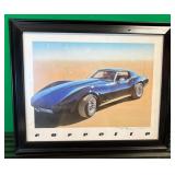 11 - CORVETTE ART FRAMED 23X19" (B142)
