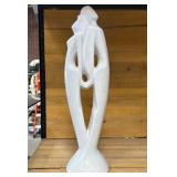 11 - WHITE PORCELAIN STATUETTE 19"T (B1)