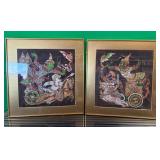 11 - TWO TRADITIONAL THAI PAINTINGS FRAMED (B125)