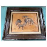 11 - FRAMED ZEBRA SAFARI ART