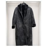 11 - BALLY LEATHER COAT SIZE 8 (ITALY) (B74)