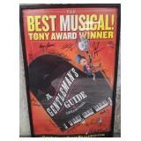 11 - VINTGE BROADWAY MUSICAL POSTER FRAMED/SIGNED