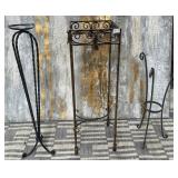 513 - THREE METAL PLANT STANDS (U29)