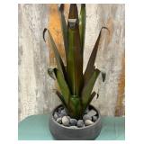 11 - MODERN METAL AGAVE SCULPTURE