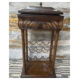 513 - WINE RACK/ STORAGE WITH CONTENTS (U10)