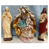 11 - THREE PIECES VINTAGE RELIGIOUS STATUETTES (B5