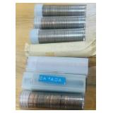 7 ROLLS CANADIAN PENNYS