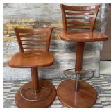 513 - PAIR OF ADJUSTABLE BAR STOOLS (U9)