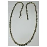 STERLING SILVER 24INCH ROPE CHAIN 47.50GRS