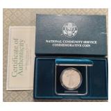 S - PROOF SILVER COMMEMORATIVE COIN