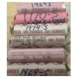6 ROLLS OF PENNYS