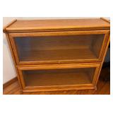 S1 - VINTAGE TWO-SHELF BARRISTER BOOKCASE (K37)