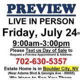 PREVIEW LIVE IN PERSON - Friday, July 24th