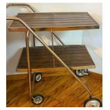 S1 - MID-CENTURY WHEELED TWO-TIER CART