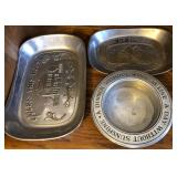 S1 - THREE WILTON ARMETALE PLATTERS (K119)