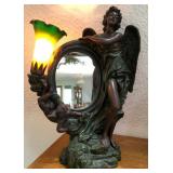 S1 - ART NOUVEAU-STYLE ANGEL MIRROR LAMP (L65)