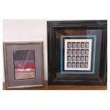 S1 - FRAMED PHOTOGRAPHIC ART & SINATRA STAMPS (N25
