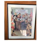 S1 - NORMAN ROCKWELL PRINT FRAMED 13X16' (L109)