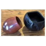 S1 - TWO STUDIO POTTERY SIGNED POTS (K141)