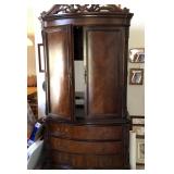 S1 - VINTAGE ARMOIRE WITH CARVED DETAILS (L137)
