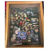 S1 - MIXED LOT OF COLLECTIBLE PINS, SHADOWBOX (L52