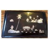 S1 - BLACK LACQUERWARE WITH INLAY MOP (K129)