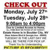 AUCTION PICK UP DAYS & HOURS