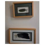 S1 - TWO FEATHER ART PIECES FRAMED (E2)