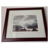 S1 - FRAMED N. TAYLOR STONINGTON ART 14X17" (E43)