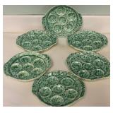 N1 - GIEN PORCELAIN OYSTER PLATES (FRANCE) (K96)