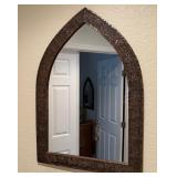 N1 - ARCHED WALL MIRROR FRAMED 27X19" (G107)