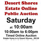 WELCOME TO OUR SAT. @10am ONLINE PUBLIC AUCTION