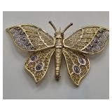 N1 - STERLING SILVER BUTTERFLY BROOCH (65)