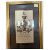 N1 - FRAMED HERALDIC ENGRAVING 27X19' (M68)