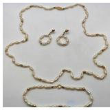 N1 - FRESHWATER PEARL & 14K GOLD SET (45)