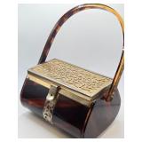 N1 - 1950s  TYROLEAN NEW YORK BOX PURSE (79)