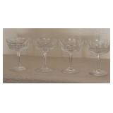 N1 - FOUR PIECES FRENCH CRYSTAL STEMWARE (B64)