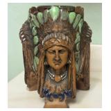 N1 - VINTAGE POTTERY TOBACCO JAR/CANDLE HOLDER
