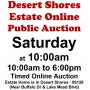 Sat.@10am - Desert Shores Estate Online Auction 8/1
