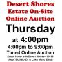 Thur.@4pm - Desert Shores Estate Online Auction 7/23