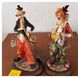 J1 - LOT OF TWO CLOWN FIGURINES (D11)