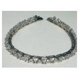 STERLING SILVER 7INCH CZ BRACELET 16.50GRS